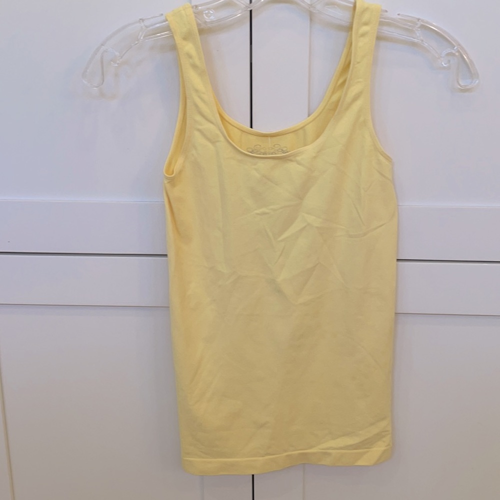 Anthropologie Light yellow stretch tank